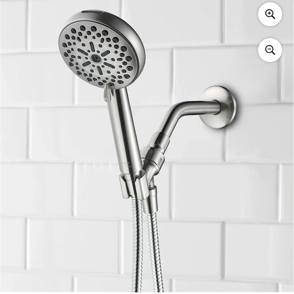 Better Homes & Garden 8-Function Handshower- Power Spray&Clean Jet- Satin Nickel